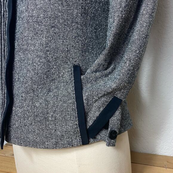 Elie Tahari Tweed Blazer, Sz 2, Academia Whimsigoth - Picture 5 of 6